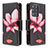 Custodia Portafoglio In Pelle Fantasia Modello Cover con Supporto B04F per Samsung Galaxy S20 Ultra 5G Rosso