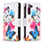 Custodia Portafoglio In Pelle Fantasia Modello Cover con Supporto B04F per Samsung Galaxy S21 5G Rosa Caldo