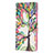 Custodia Portafoglio In Pelle Fantasia Modello Cover con Supporto B04F per Samsung Galaxy S21 Ultra 5G Multicolore