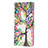 Custodia Portafoglio In Pelle Fantasia Modello Cover con Supporto B04F per Samsung Galaxy S22 Ultra 5G Multicolore