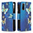 Custodia Portafoglio In Pelle Fantasia Modello Cover con Supporto B04F per Vivo Y30 Blu