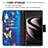 Custodia Portafoglio In Pelle Fantasia Modello Cover con Supporto B05F per Samsung Galaxy S21 Ultra 5G