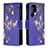 Custodia Portafoglio In Pelle Fantasia Modello Cover con Supporto B05F per Samsung Galaxy S21 Ultra 5G Blu Notte