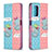 Custodia Portafoglio In Pelle Fantasia Modello Cover con Supporto B05F per Xiaomi Poco M3