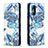 Custodia Portafoglio In Pelle Fantasia Modello Cover con Supporto B05F per Xiaomi Poco M3 Cielo Blu