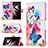 Custodia Portafoglio In Pelle Fantasia Modello Cover con Supporto B09F per Samsung Galaxy S21 Ultra 5G