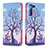 Custodia Portafoglio In Pelle Fantasia Modello Cover con Supporto B09F per Samsung Galaxy S22 Plus 5G Lavanda