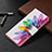 Custodia Portafoglio In Pelle Fantasia Modello Cover con Supporto B09F per Samsung Galaxy S22 Ultra 5G Colorato
