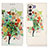 Custodia Portafoglio In Pelle Fantasia Modello Cover con Supporto D02Y per Samsung Galaxy S21 5G Multicolore