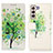 Custodia Portafoglio In Pelle Fantasia Modello Cover con Supporto D02Y per Samsung Galaxy S21 5G Verde