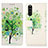 Custodia Portafoglio In Pelle Fantasia Modello Cover con Supporto D02Y per Sony Xperia 10 III Lite Verde