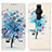 Custodia Portafoglio In Pelle Fantasia Modello Cover con Supporto D02Y per Sony Xperia PRO-I Blu