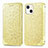 Custodia Portafoglio In Pelle Fantasia Modello Cover con Supporto H01 per Apple iPhone 13 Giallo