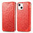 Custodia Portafoglio In Pelle Fantasia Modello Cover con Supporto H01 per Apple iPhone 13 Rosso
