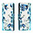 Custodia Portafoglio In Pelle Fantasia Modello Cover con Supporto H01X per Samsung Galaxy M52 5G Blu