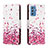 Custodia Portafoglio In Pelle Fantasia Modello Cover con Supporto H01X per Samsung Galaxy M52 5G Lavanda