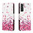 Custodia Portafoglio In Pelle Fantasia Modello Cover con Supporto H01X per Samsung Galaxy S22 5G Lavanda