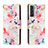 Custodia Portafoglio In Pelle Fantasia Modello Cover con Supporto H01X per Samsung Galaxy S22 5G Rosa Caldo