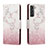 Custodia Portafoglio In Pelle Fantasia Modello Cover con Supporto H01X per Samsung Galaxy S22 Plus 5G Rosa