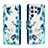 Custodia Portafoglio In Pelle Fantasia Modello Cover con Supporto H01X per Samsung Galaxy S22 Ultra 5G