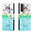 Custodia Portafoglio In Pelle Fantasia Modello Cover con Supporto H02X per Samsung Galaxy S22 5G Verde