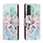 Custodia Portafoglio In Pelle Fantasia Modello Cover con Supporto H02X per Samsung Galaxy S23 Plus 5G Verde Pastello