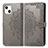 Custodia Portafoglio In Pelle Fantasia Modello Cover con Supporto H05 per Apple iPhone 13 Mini Grigio