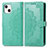 Custodia Portafoglio In Pelle Fantasia Modello Cover con Supporto H05 per Apple iPhone 13 Mini Verde