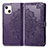Custodia Portafoglio In Pelle Fantasia Modello Cover con Supporto H05 per Apple iPhone 13 Mini Viola