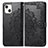 Custodia Portafoglio In Pelle Fantasia Modello Cover con Supporto H05 per Apple iPhone 14 Nero