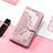 Custodia Portafoglio In Pelle Fantasia Modello Cover con Supporto H06 per Apple iPhone 14 Oro Rosa