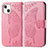 Custodia Portafoglio In Pelle Fantasia Modello Cover con Supporto H07 per Apple iPhone 13 Mini Rosa Caldo
