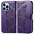 Custodia Portafoglio In Pelle Fantasia Modello Cover con Supporto H07 per Apple iPhone 13 Pro Max Viola