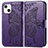 Custodia Portafoglio In Pelle Fantasia Modello Cover con Supporto H07 per Apple iPhone 13 Viola