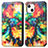 Custodia Portafoglio In Pelle Fantasia Modello Cover con Supporto H09 per Apple iPhone 14