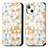 Custodia Portafoglio In Pelle Fantasia Modello Cover con Supporto H09 per Apple iPhone 14 Bianco