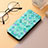 Custodia Portafoglio In Pelle Fantasia Modello Cover con Supporto H10 per Apple iPhone 13 Mini Verde