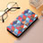 Custodia Portafoglio In Pelle Fantasia Modello Cover con Supporto H10 per Apple iPhone 13 Multicolore