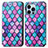 Custodia Portafoglio In Pelle Fantasia Modello Cover con Supporto H10 per Apple iPhone 13 Pro Max