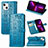 Custodia Portafoglio In Pelle Fantasia Modello Cover con Supporto H11 per Apple iPhone 13