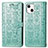 Custodia Portafoglio In Pelle Fantasia Modello Cover con Supporto H11 per Apple iPhone 14 Verde