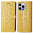 Custodia Portafoglio In Pelle Fantasia Modello Cover con Supporto H12 per Apple iPhone 13 Pro
