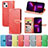 Custodia Portafoglio In Pelle Fantasia Modello Cover con Supporto H13 per Apple iPhone 13 Mini