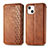 Custodia Portafoglio In Pelle Fantasia Modello Cover con Supporto H15 per Apple iPhone 13 Mini