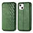 Custodia Portafoglio In Pelle Fantasia Modello Cover con Supporto H15 per Apple iPhone 13 Mini Verde