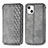 Custodia Portafoglio In Pelle Fantasia Modello Cover con Supporto H15 per Apple iPhone 14 Plus Grigio