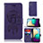 Custodia Portafoglio In Pelle Fantasia Modello Cover con Supporto JX1 per Samsung Galaxy M02 Viola