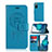 Custodia Portafoglio In Pelle Fantasia Modello Cover con Supporto JX1 per Samsung Galaxy S20 FE 5G Blu