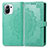 Custodia Portafoglio In Pelle Fantasia Modello Cover con Supporto L01 per Xiaomi Mi 11 5G Verde