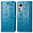 Custodia Portafoglio In Pelle Fantasia Modello Cover con Supporto L01 per Xiaomi Mi 12 5G Blu